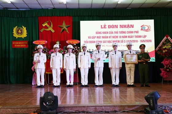 Tiểu đoàn Cảnh sát đặc nhiệm số 3 nhận bằng khen của Thủ tướng Chính phủ